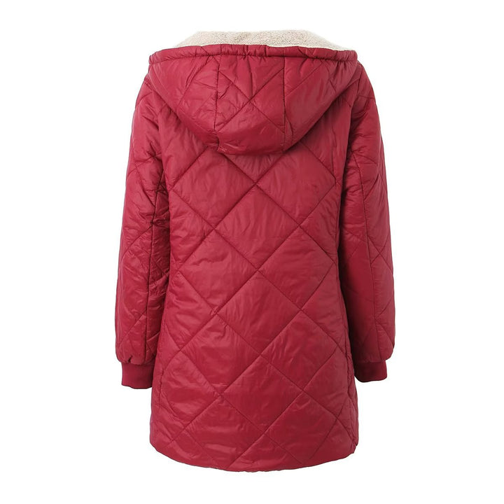 Women's quilted coat with teddy lining and hood Mune Fashion