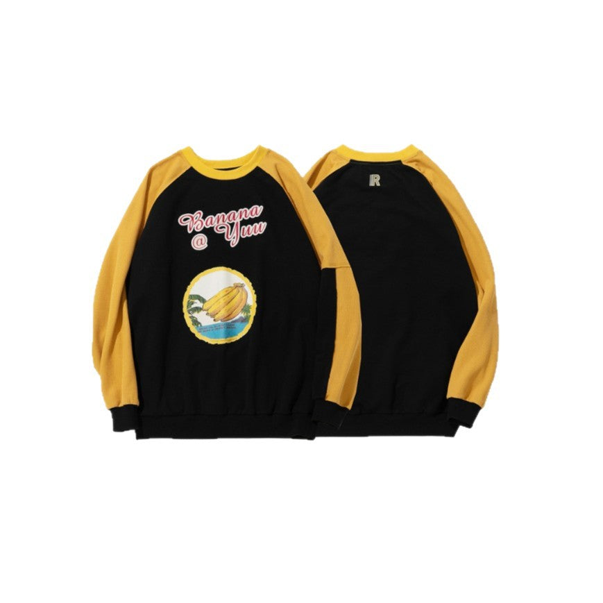 Unisex Oversize Sweatshirt with raglan sleeves, contrast inserts and graphic print Mune Fashion