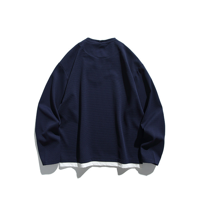 Unisex Oversize-Layering-Sweatshirt with V-insert and visible inner layer Mune Fashion