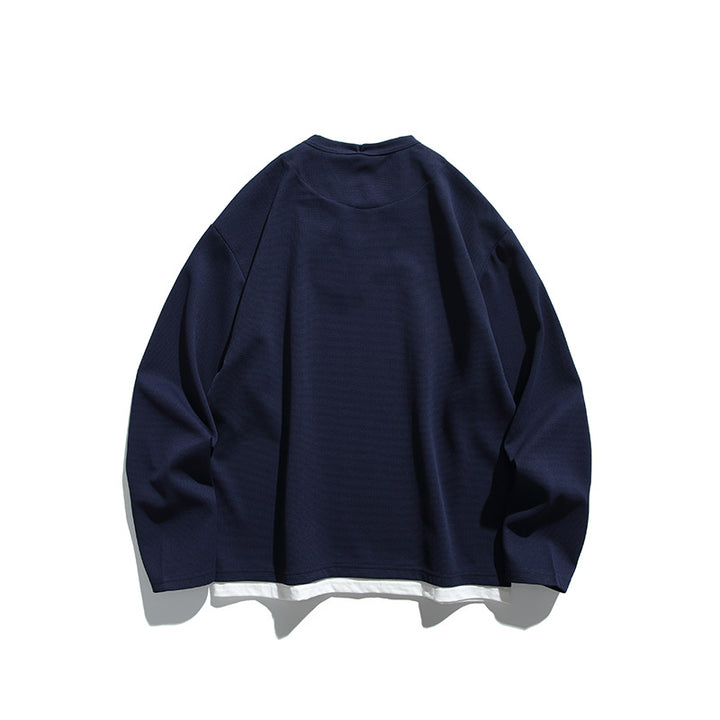 Unisex Oversize-Layering-Sweatshirt with V-insert and visible inner layer Mune Fashion