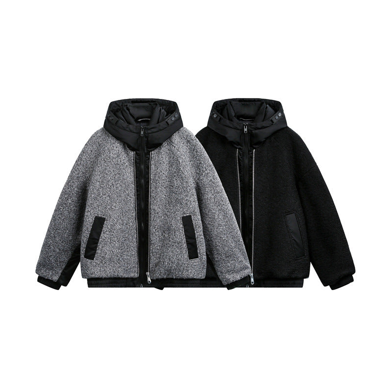 Unisex Oversized Teddy-Fleece Winter Jacket with Removable Hood Mune Fashion