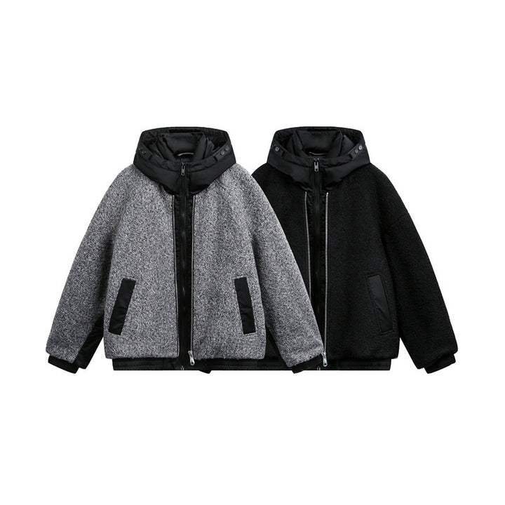Unisex Oversized Teddy-Fleece Winter Jacket with Removable Hood Mune Fashion