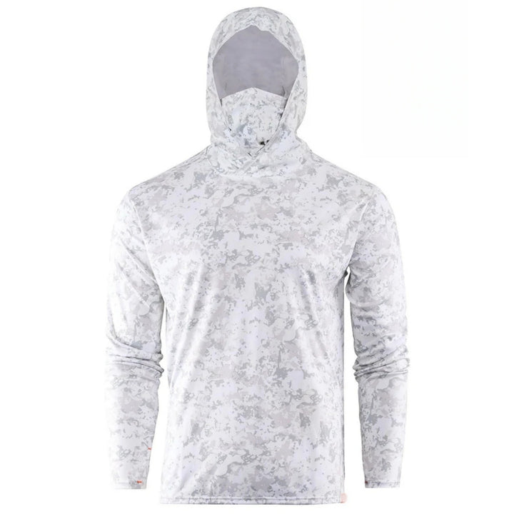 Men's Functional Long Sleeve Hoodie with Integrated Face Protection