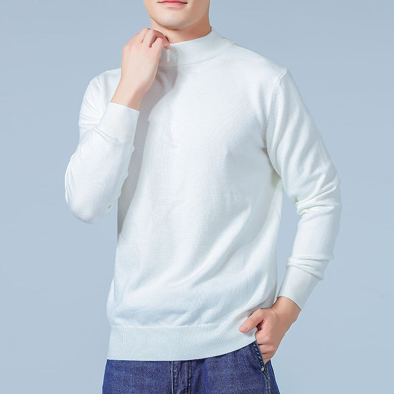 Men's Fine Mockneck Sweater made of high-quality fine knit with ribbed finishes Mune Fashion