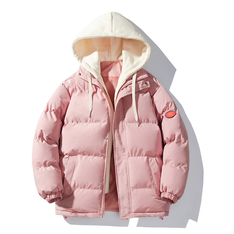 Men's quilted winter jacket with integrated contrast hood insert and insulating thermal filling Mune Fashion