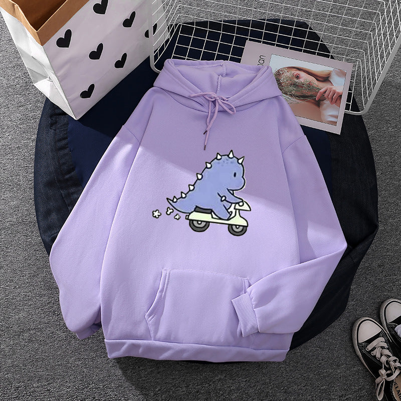Women's relaxed-fit hooded sweatshirt with botanical fruit illustration and kangaroo pocket Mune Fashion
