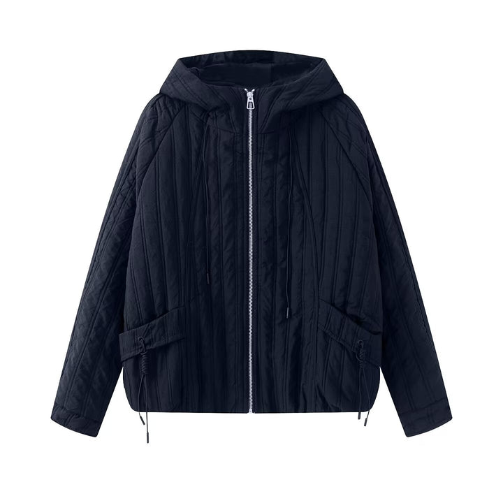 Women's padded jacket with hood, drawstring and loose fit Mune Fashion