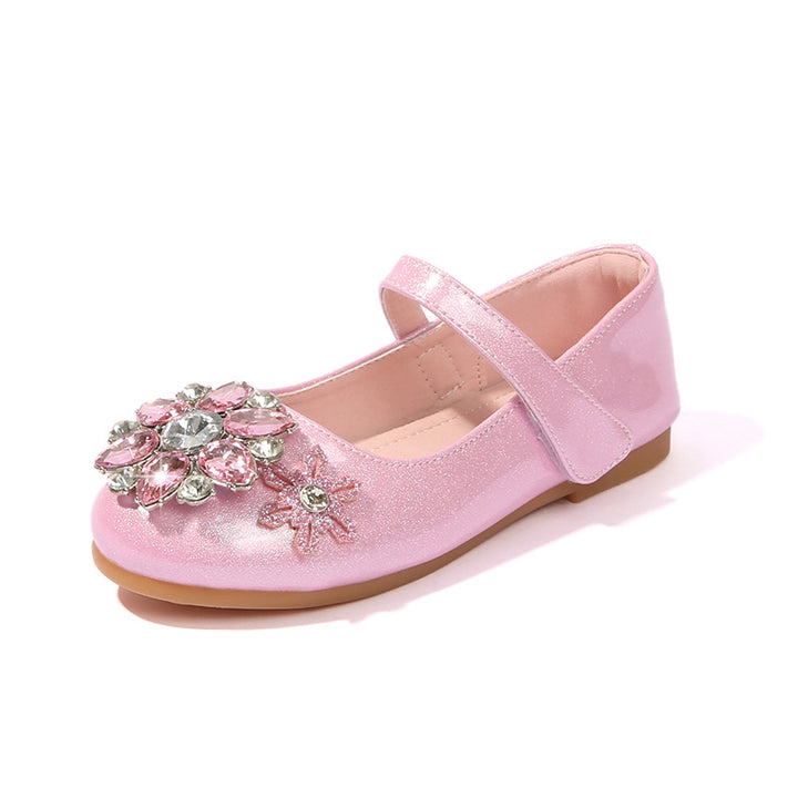 Ladies' ballerinas with sparkling flower appliqués Mune Fashion