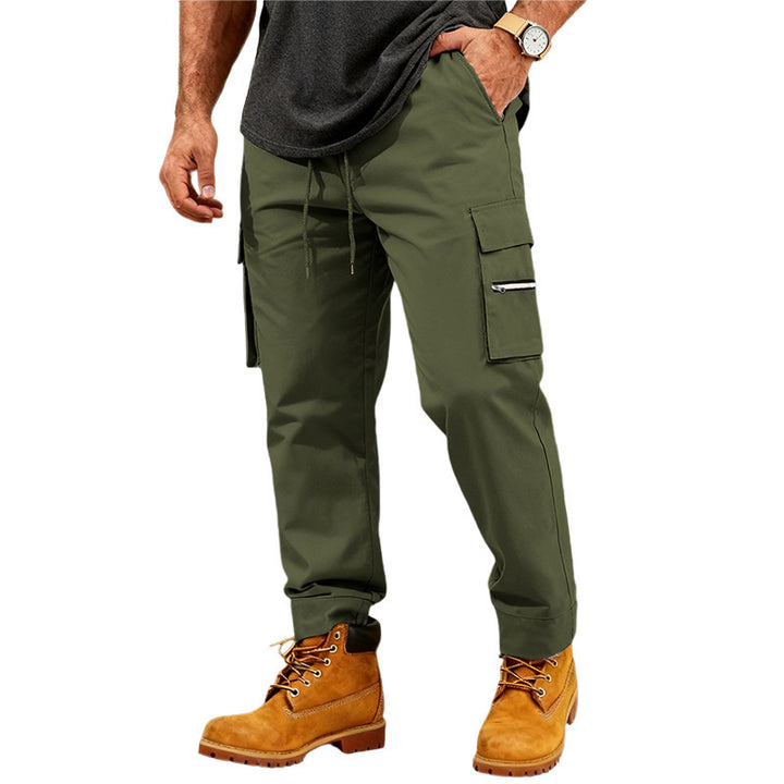 Men's Functional Cargo Jogging Pants with Drawstring, Zipper Pocket and Cuffs Mune Fashion