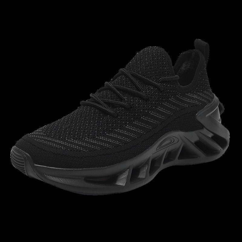 Unisex knitted casual shoe with elastic entry and sculptural cut-out sole Mune Fashion