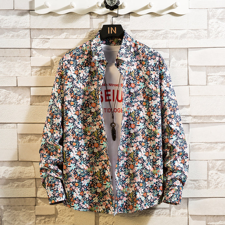 Men's patterned casual shirt with Kent collar, full button placket and lightweight cotton blend Mune Fashion
