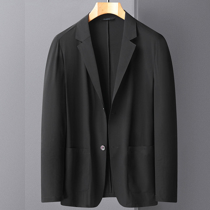 Men Unlined Tech Blazer made of Stretch Microfiber with Patch Pockets Mune Fashion