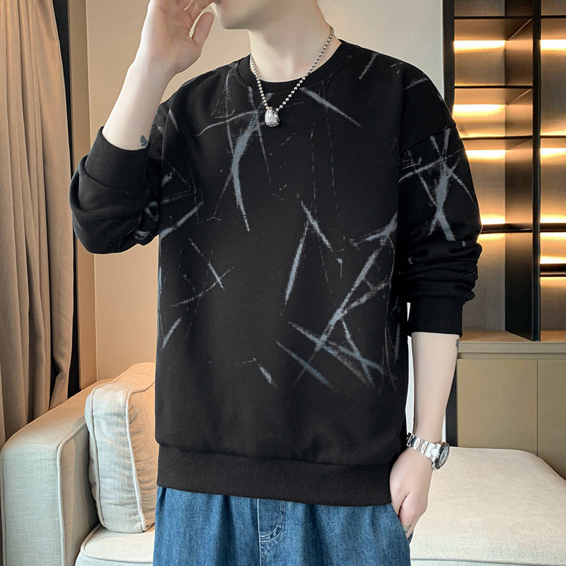 Men's sweatshirt with abstract print, crew neck and relaxed fit Mune Fashion