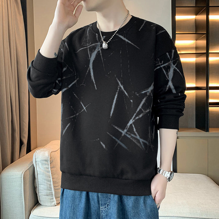 Men's sweatshirt with abstract print, crew neck and relaxed fit Mune Fashion