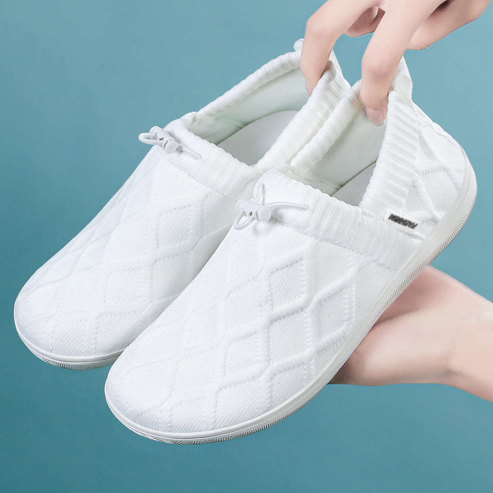 Women's knitted slip-on with elastic cuff and cord stopper Mune Fashion