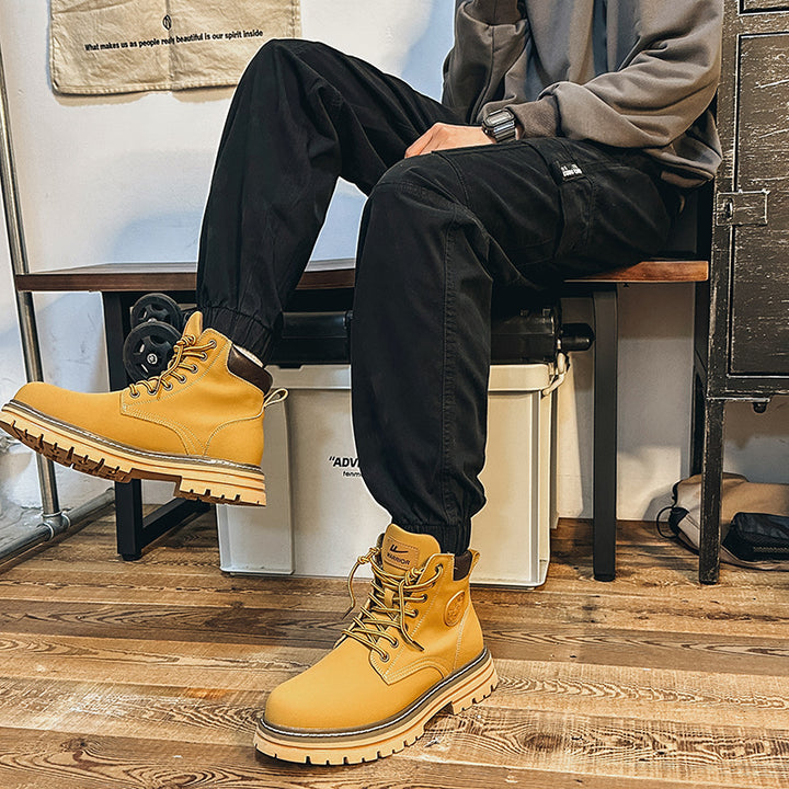 Men's cargo jogger pants with large flap pockets, elastic waistband, and ribbed cuffs Mune Fashion