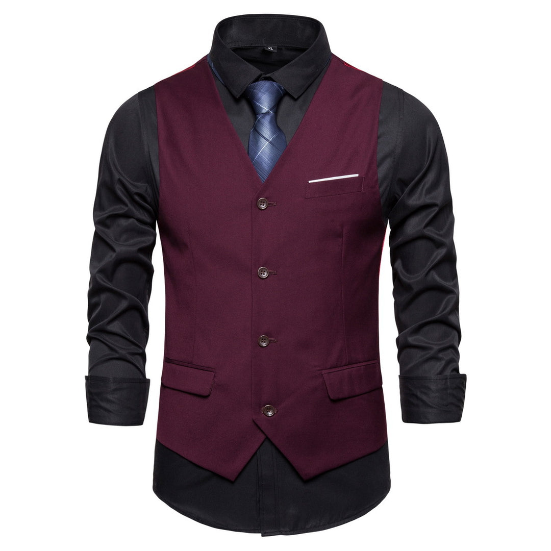 Men's waistcoat in tailored slim fit with V-neck and flap pockets Mune Fashion