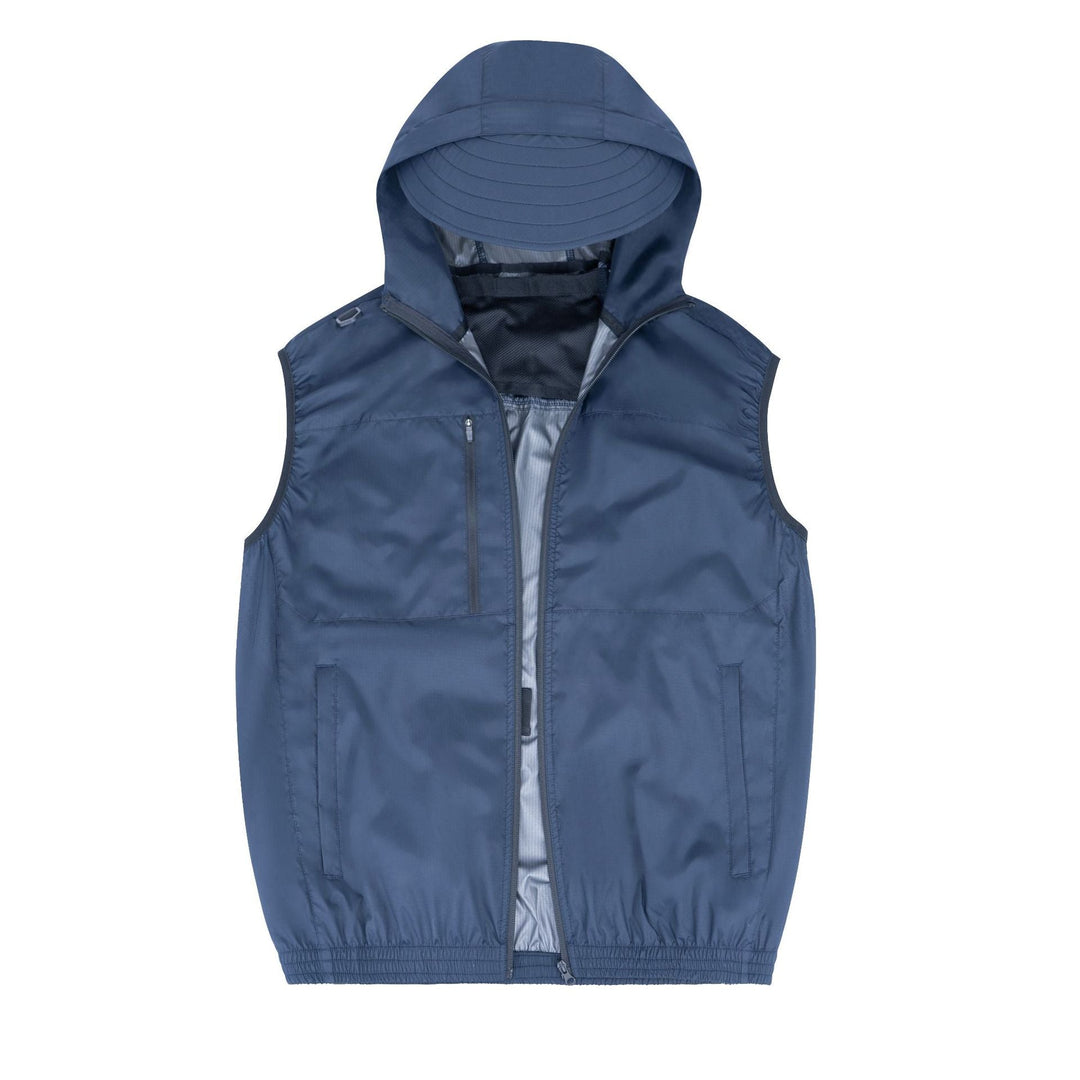 Men's nano technical outdoor vest with hood and visor Mune Fashion