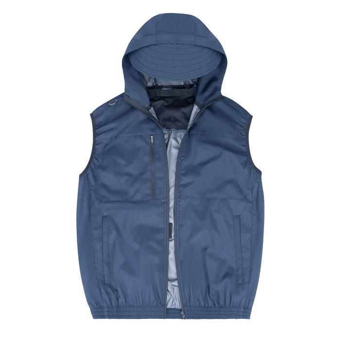 Men's nano technical outdoor vest with hood and visor Mune Fashion