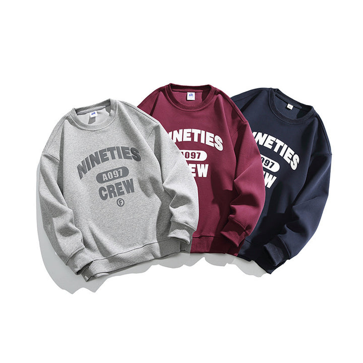 Unisex Oversized Sweatshirt with Round Neck and Distinctive College Print Mune Fashion