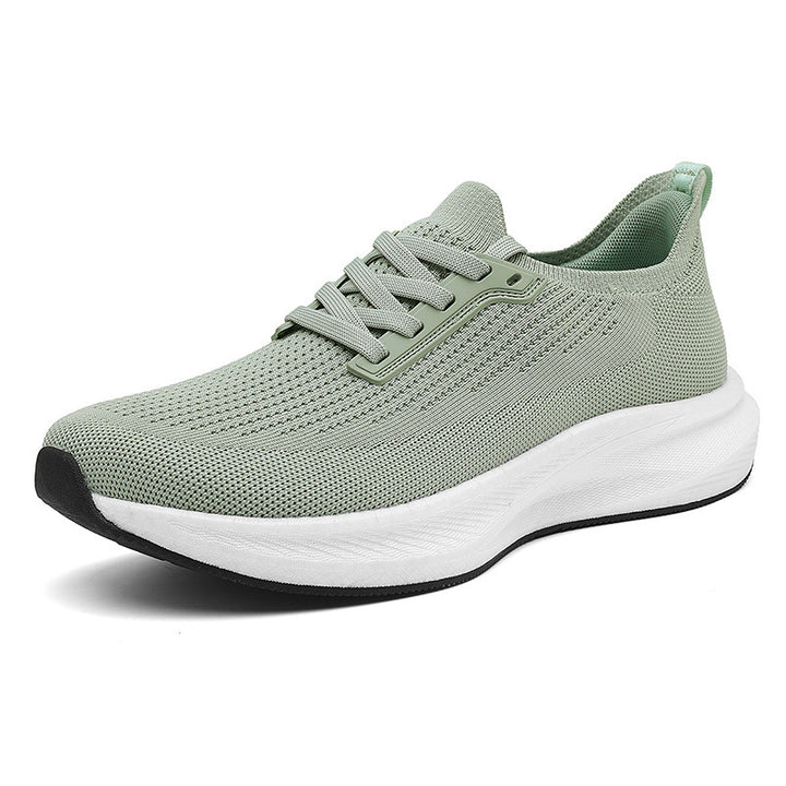 Men's breathable knitted running shoes with cushioning lightweight foam sole Mune Fashion