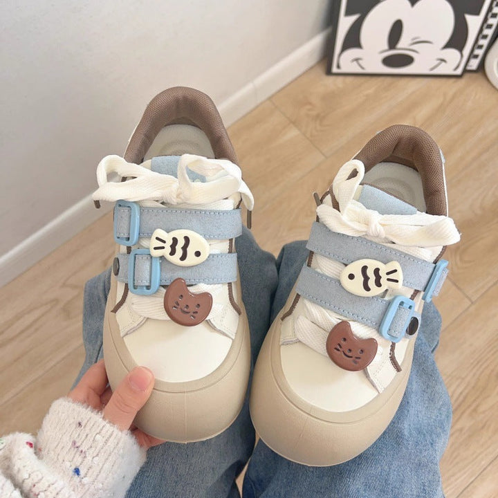 Women Playful Sneakers with Animal Appliqués and Comfortable Velcro Closure Mune Fashion