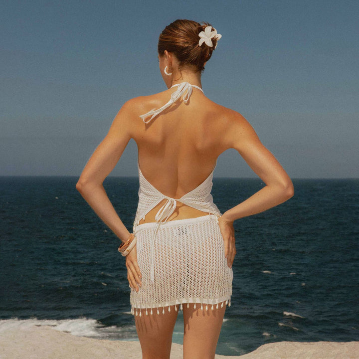 Women's Beach Dress with Fringes Mune Fashion