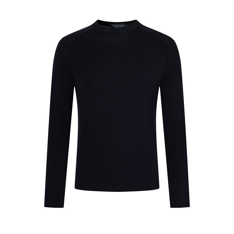 Men's fine knit pullover with round neck made of merino wool Mune Fashion