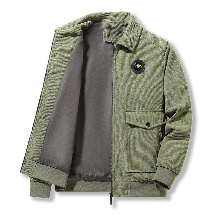 Men's cord jacket with practical zip Mune Fashion