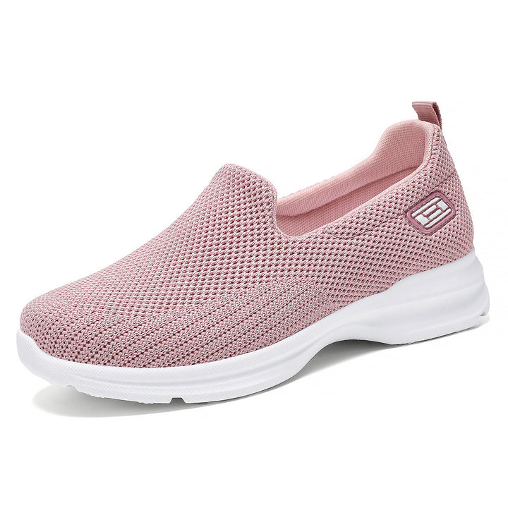 Women's seamless knit slip-on walking sneaker with ergonomic memory insole Mune Fashion