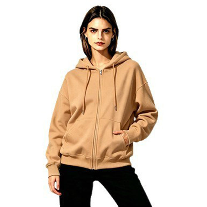 Ladies Soft Hooded Sweatshirt with Full Zip Mune Fashion