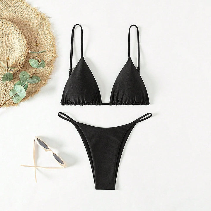 Women's Triangle Bikini Set with sophisticated tie-dye design Mune Fashion