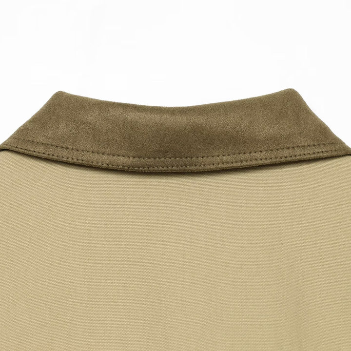 Ladies Boxy Field Blouson with Velour Collar and Elastic Hem Mune Fashion