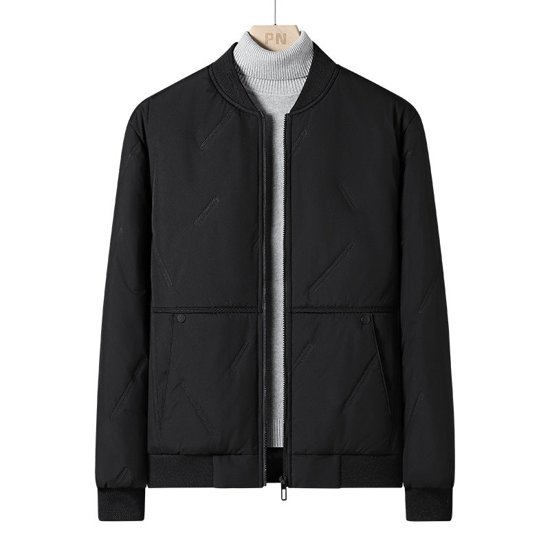 Men's Padded Thermal Bomber Jacket with Windproof Outer Layer and Warm Lining Mune Fashion