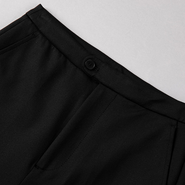 Women's high-waisted classic suit trousers with crease and slim leg Mune Fashion