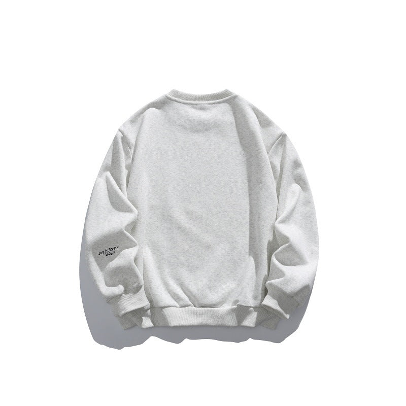 Unisex Oversize Sweater with Round Neck, Badge Applications and Ribbed Cuffs Mune Fashion