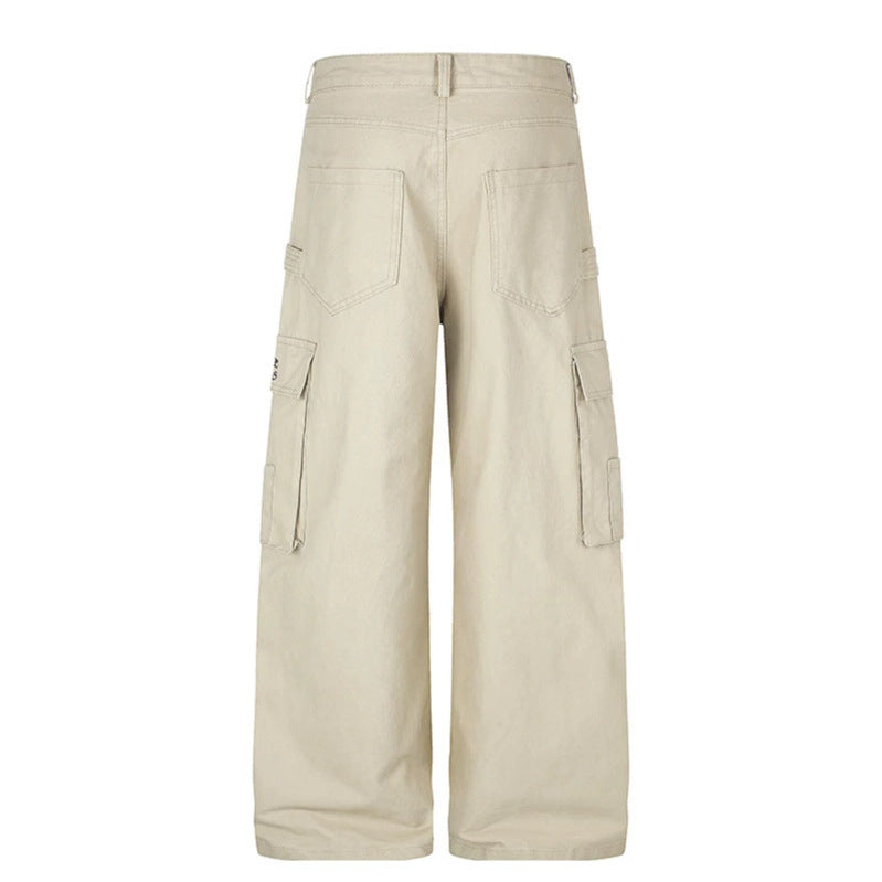 Women's cargo pants with high waistband, multifunctional pockets and wide culotte cut Mune Fashion