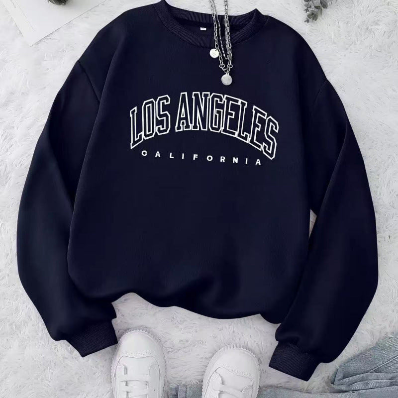 Women Casual Sweatshirt with Vintage Los Angeles Print Mune Fashion