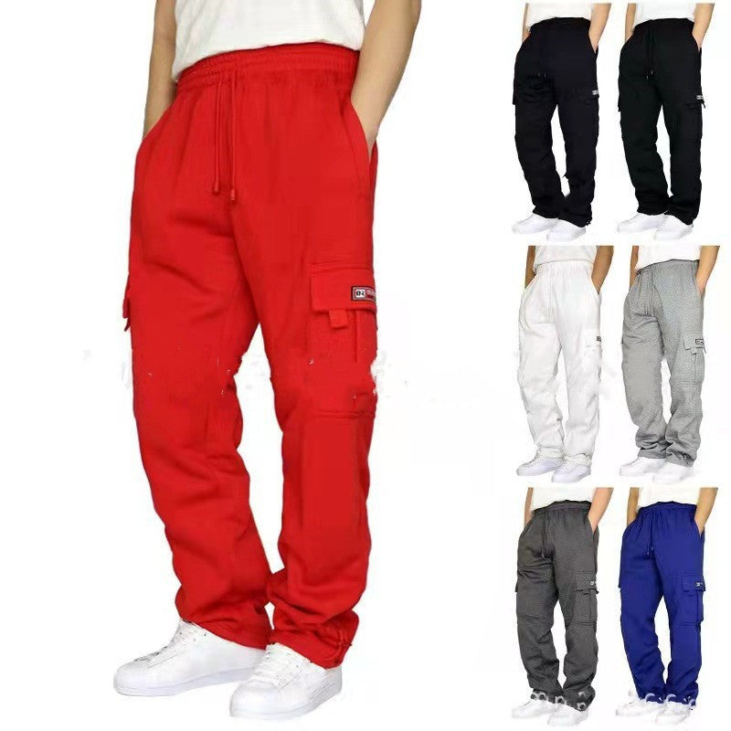 Men's casual cargo joggers with drawstring waistband and patched cargo pockets Mune Fashion