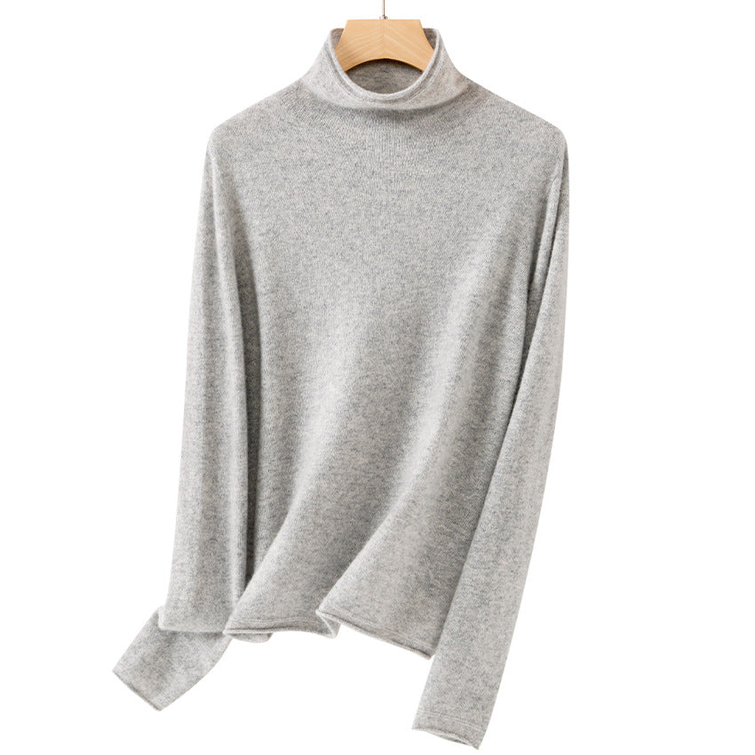 Ladies fine turtleneck sweater made of ultra-light fine knit with a slim silhouette Mune Fashion
