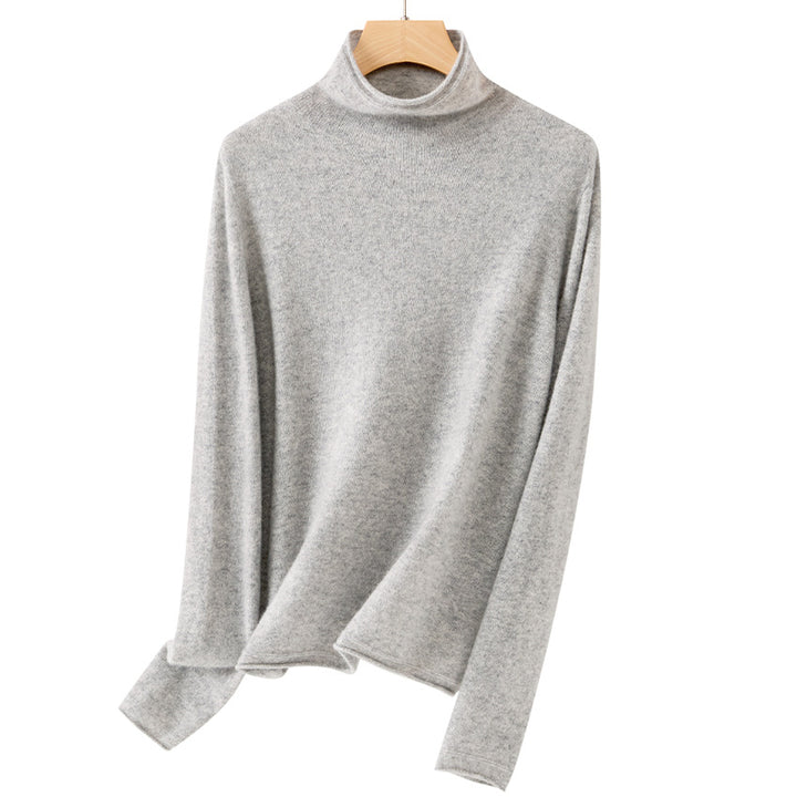 Women's fine knit turtleneck sweater with slim fit and high-quality jersey quality Mune Fashion
