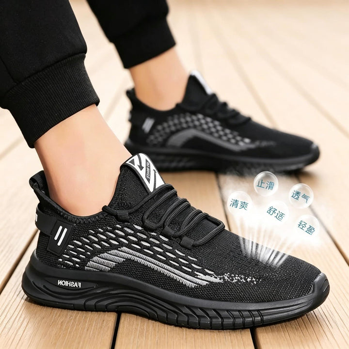 Men's Breathable Sneakers with Flexible Mesh Design Mune Fashion
