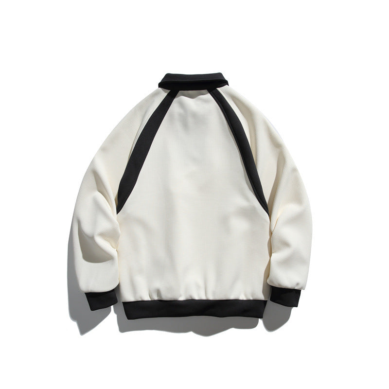 Unisex Oversize Halfzip Sweatshirt with contrasting shirt collar and raglan sleeves Mune Fashion