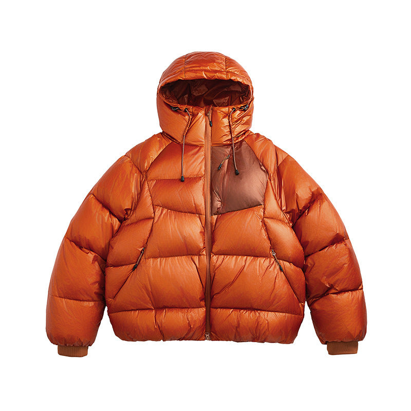 Unisex Quilted Down Jacket with Hood and Lightweight Thermal Insulation Mune Fashion