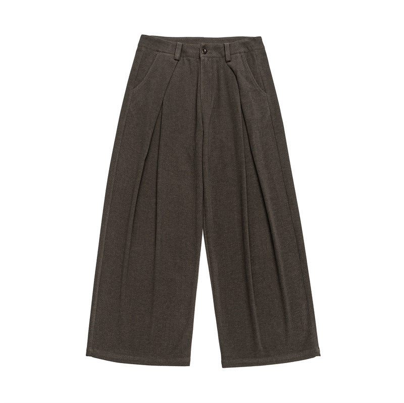 Women's Wide Culotte Pants with Pleats and High Waist Mune Fashion