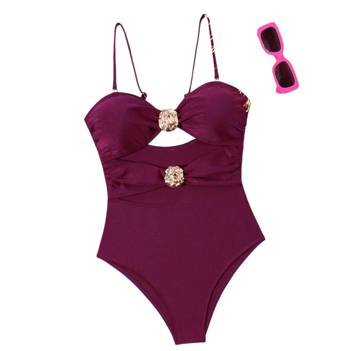 Women's One-Piece Swimsuit with Refined Lace-Up Details Mune Fashion