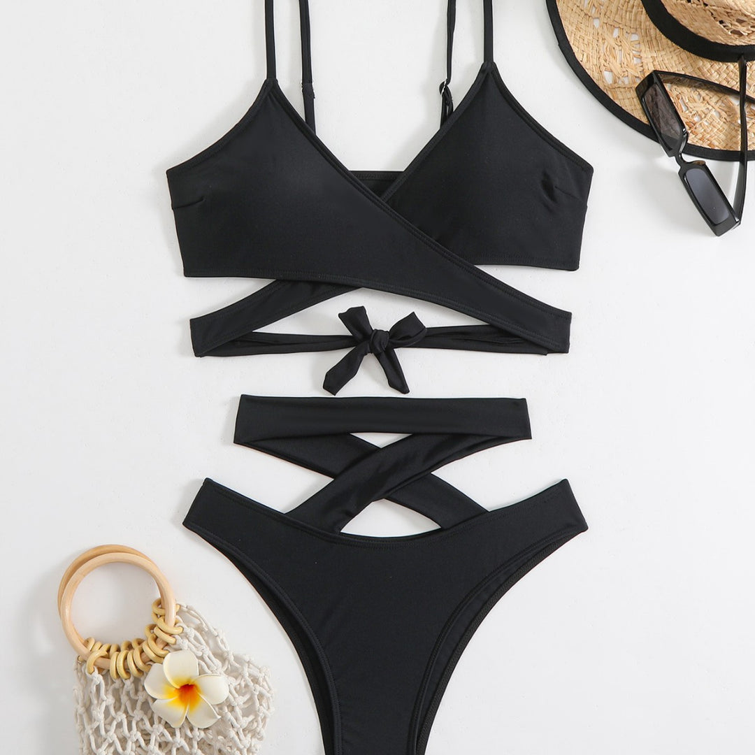 Women Bikini Set with elegant wrap design and adjustable straps Mune Fashion