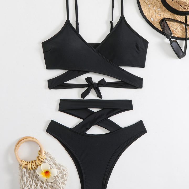 Women Bikini Set with elegant wrap design and adjustable straps Mune Fashion