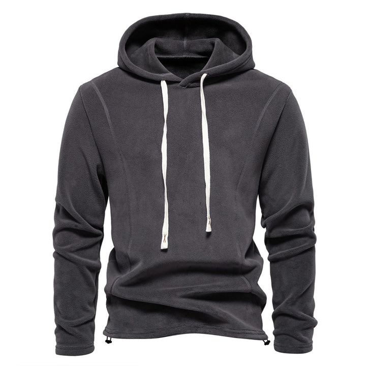 Men's lightweight fleece pullover with short zipper and stand-up collar Mune Fashion