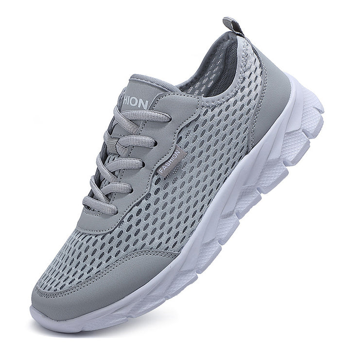 Men's lightweight mesh sneakers with elastic slip collar and cushioning foam sole Mune Fashion